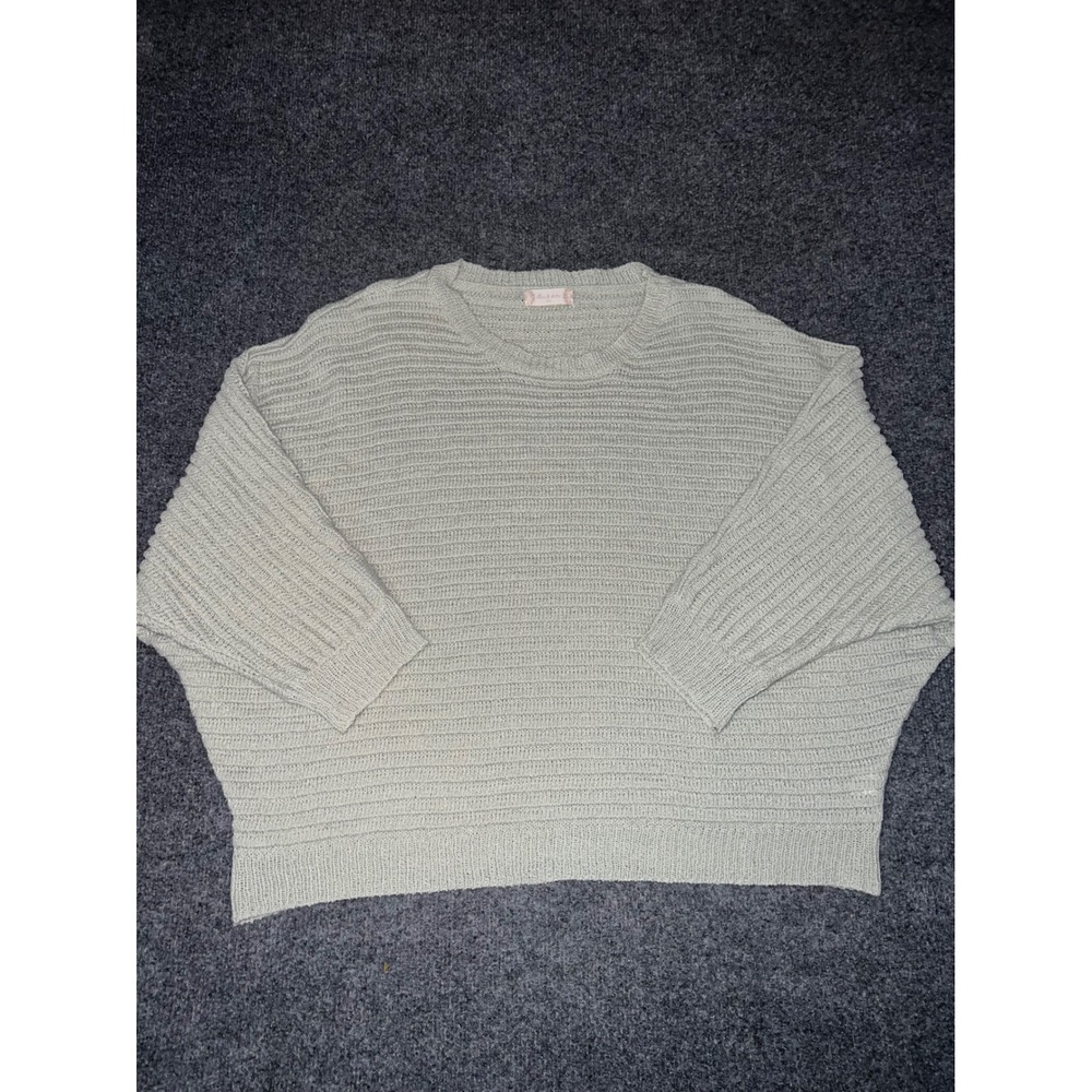 Altar'd State Womens Sage Green Oversized Knit Sweater M/L C9491 Cotton Blend